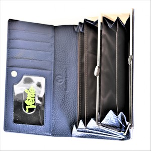 Γυναικείο πορτοφόλι δερμάτινο Verde 18-957 μπλε